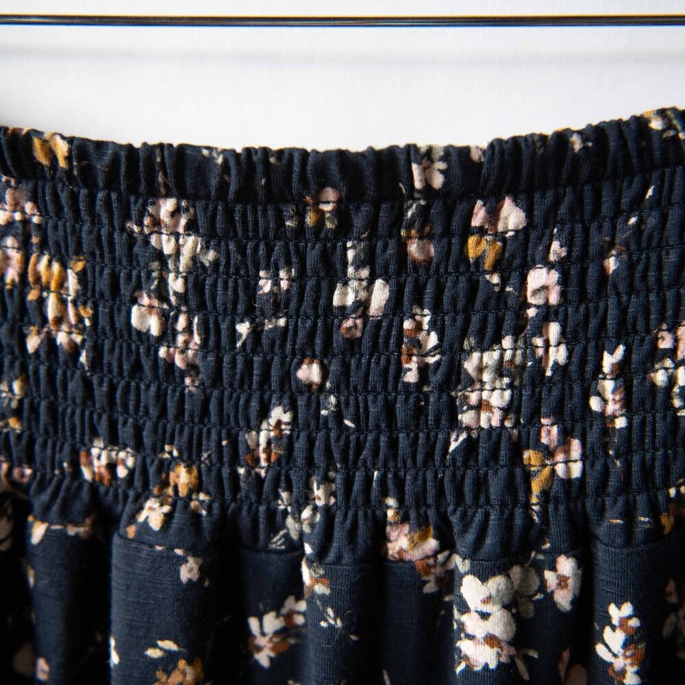 J. Jill Smocked Waist Floral Maxi Skirt - Picture 2 of 8